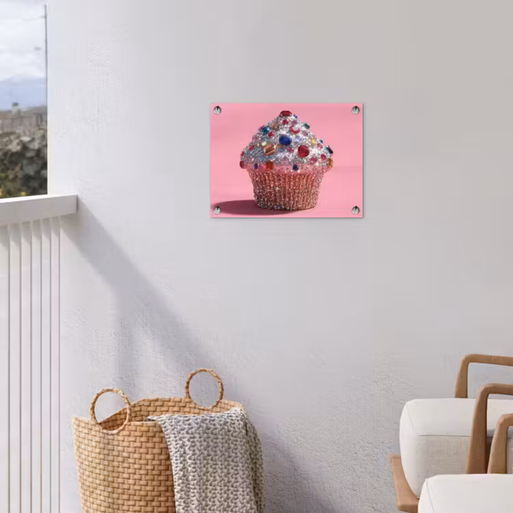 Tuinposter - Cupcake - Kleurrijk - Edelstenen — 3