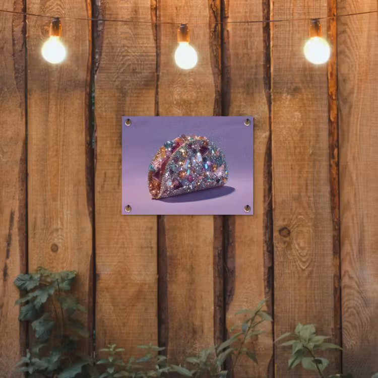 Tuinposter - Edelstenen - Glitters - Paars - Kleurrijk — 2