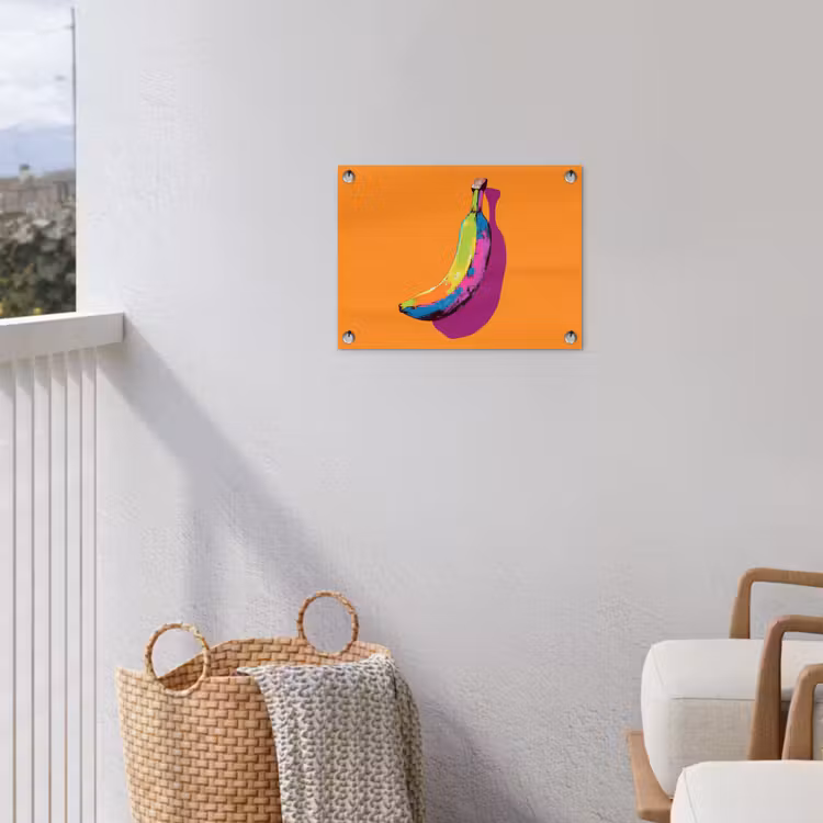 Tuinposter - Felle kleuren - Banaan - popart — 3