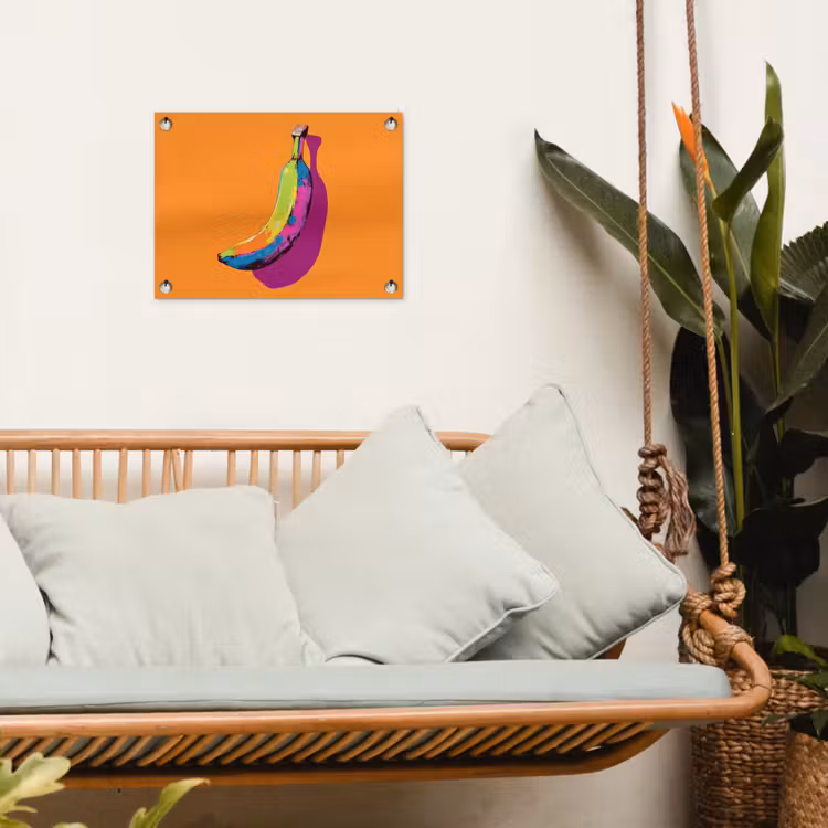 Tuinposter - Felle kleuren - Banaan - popart — 5