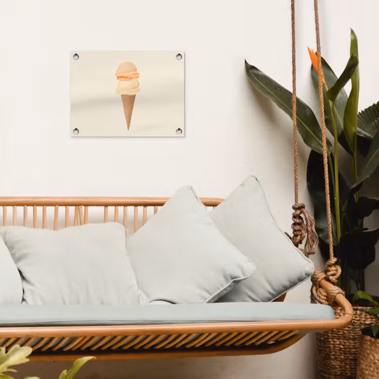 Tuinposter - Minimalistisch - Schepijs - Hoorntje - Beige — 5