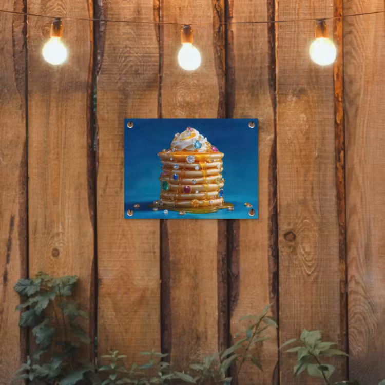 Tuinposter - Pannenkoeken - Steentjes - Glitter - Slagroom — 2