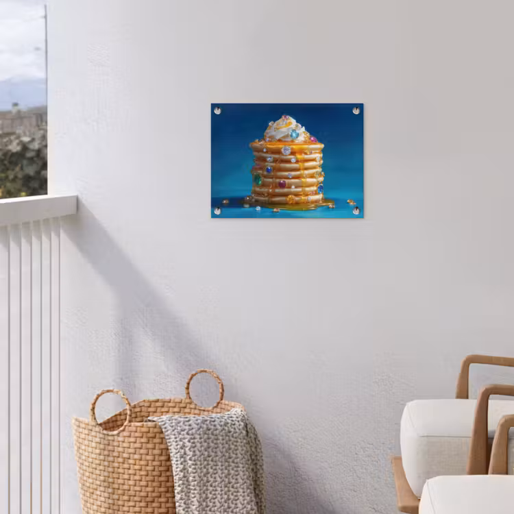 Tuinposter - Pannenkoeken - Steentjes - Glitter - Slagroom — 3