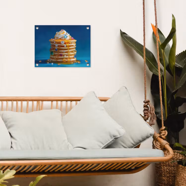 Tuinposter - Pannenkoeken - Steentjes - Glitter - Slagroom — 5