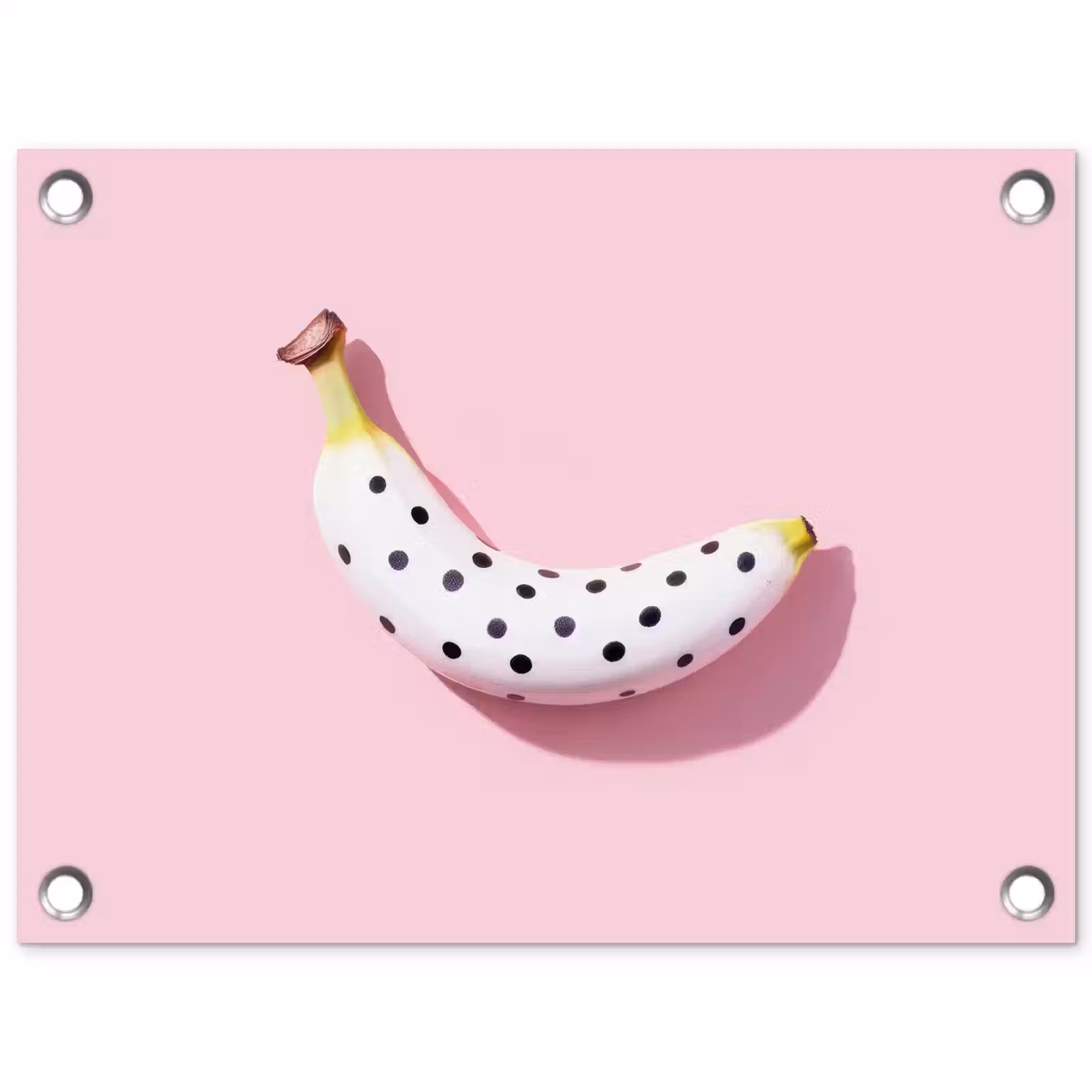 Tuinposter - Banaan - Stippen - roze — 1