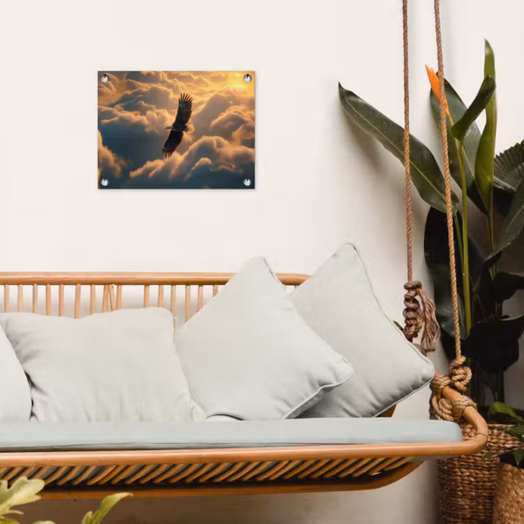 Tuinposter - Adelaar - Wolken - Zon — 5