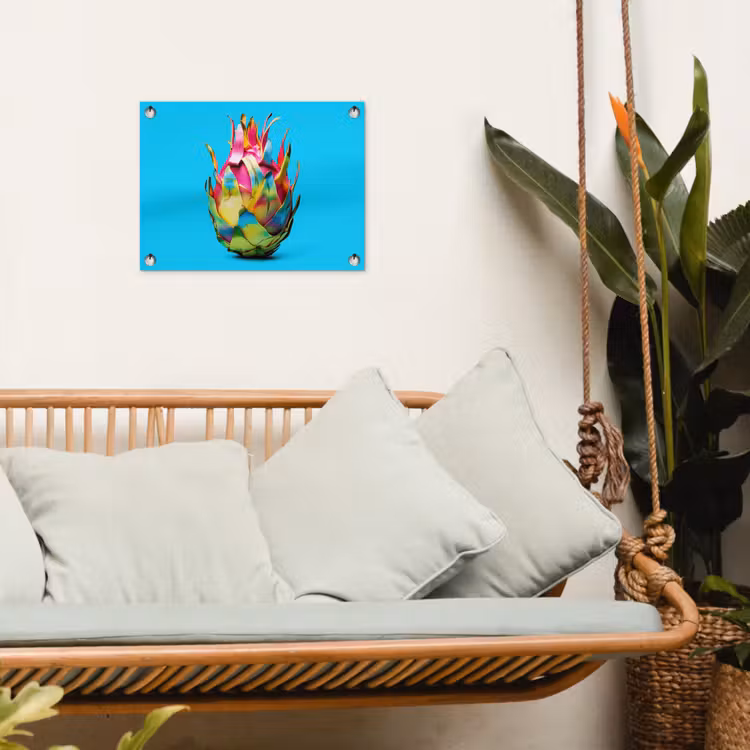 Tuinposter - Drakenfruit - Blauw - Levendig — 5