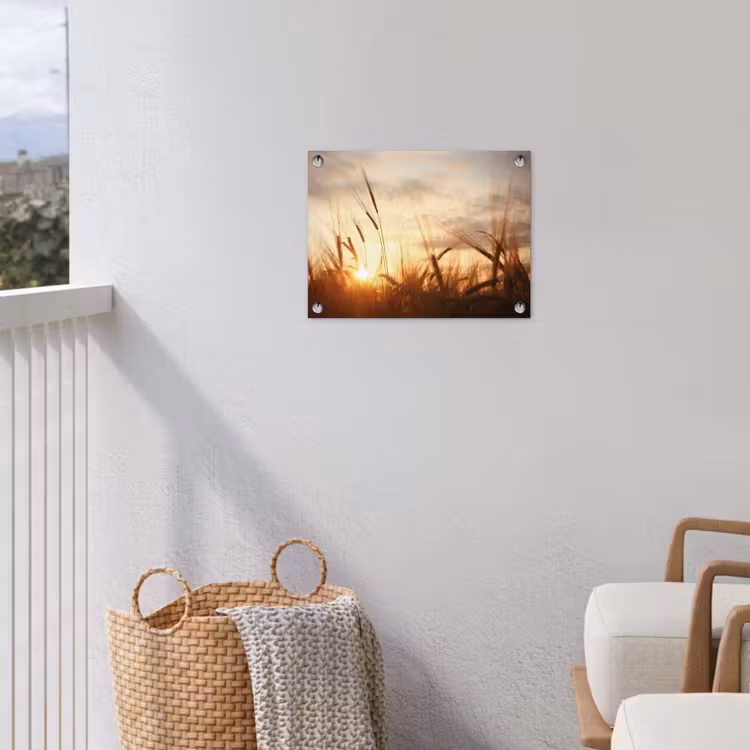 Tuinposter - Gouden Graanveld bij Zonsopgang — 3