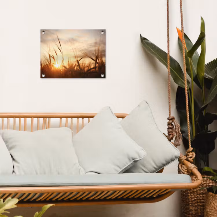 Tuinposter - Gouden Graanveld bij Zonsopgang — 5