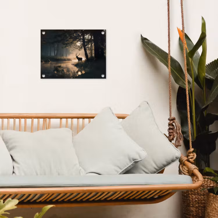 Tuinposter - Hert - Bosbeek - Mystiek — 5