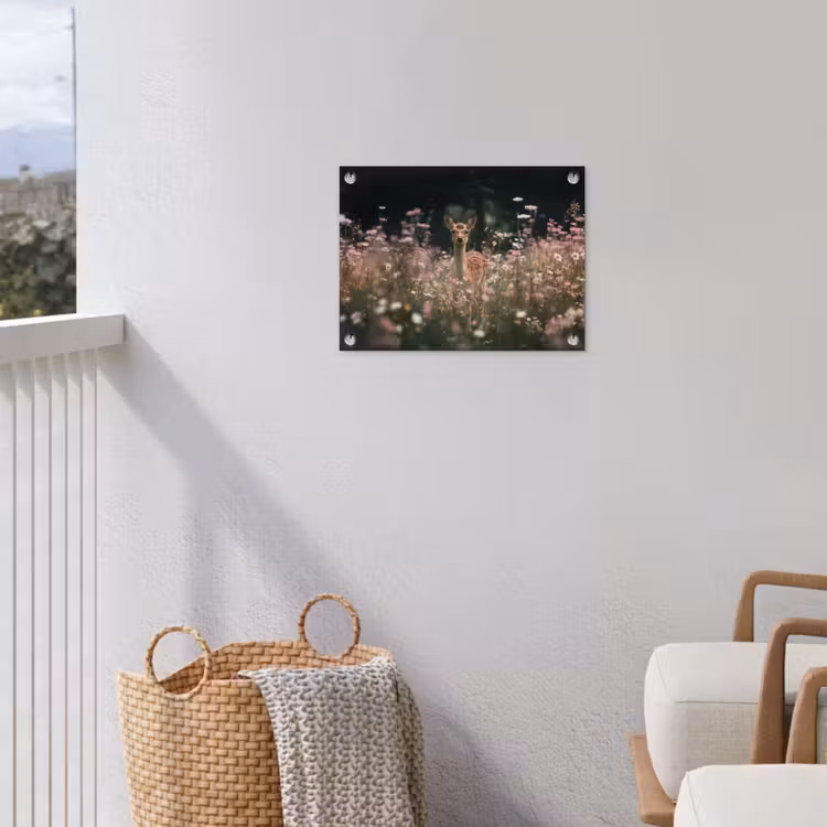 Tuinposter - Hert - Wilde bloemen - Bos — 3