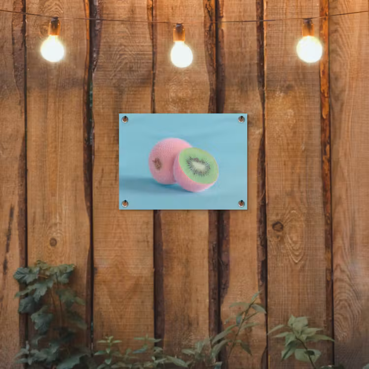 Tuinposter - Kiwi - Blauw - Surrealistisch — 2