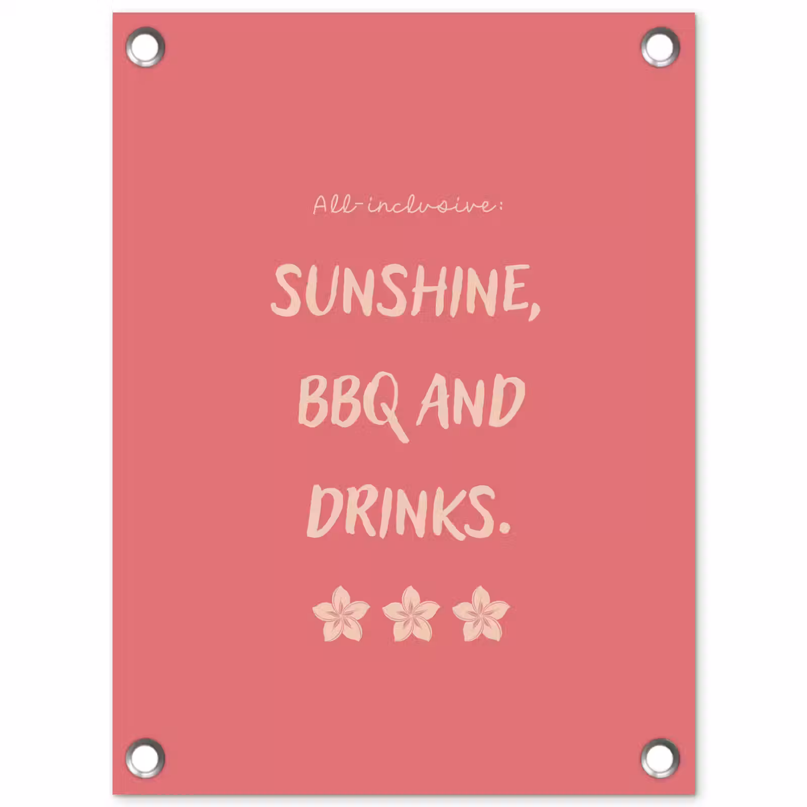 Tuinposter - BBQ - Quote - Roze - Zomer — 1