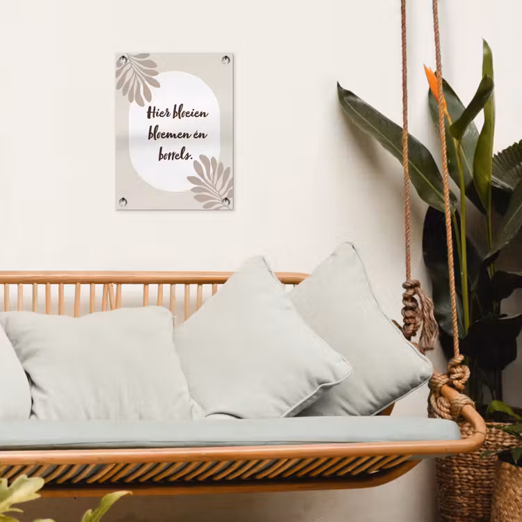 Tuinposter - Bloemen - Quote - Zomer - Beige — 5