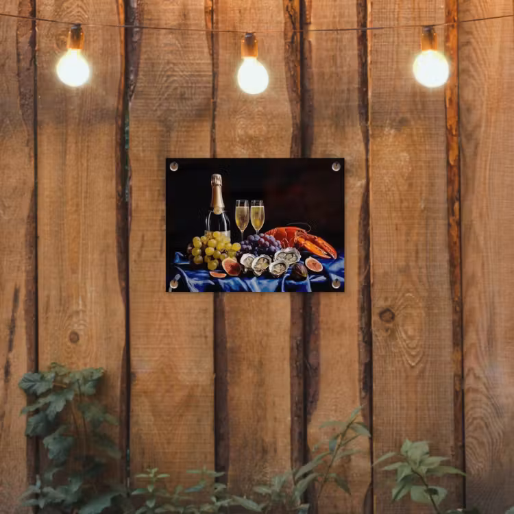 Tuinposter - Champagne - Luxe - Oesters — 2