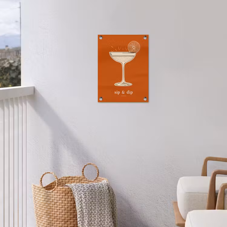 Tuinposter - Cocktail - Oranje - Zomer - Quote — 3