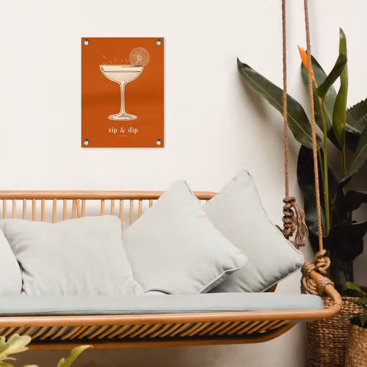Tuinposter - Cocktail - Oranje - Zomer - Quote — 5