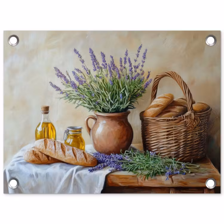 Tuinposter - Lavendel - Brood - Stilleven — 1