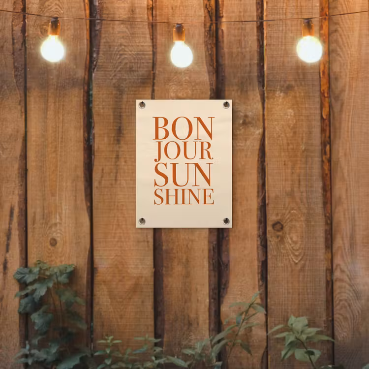 Tuinposter - Oranje - Quote - Sun — 2