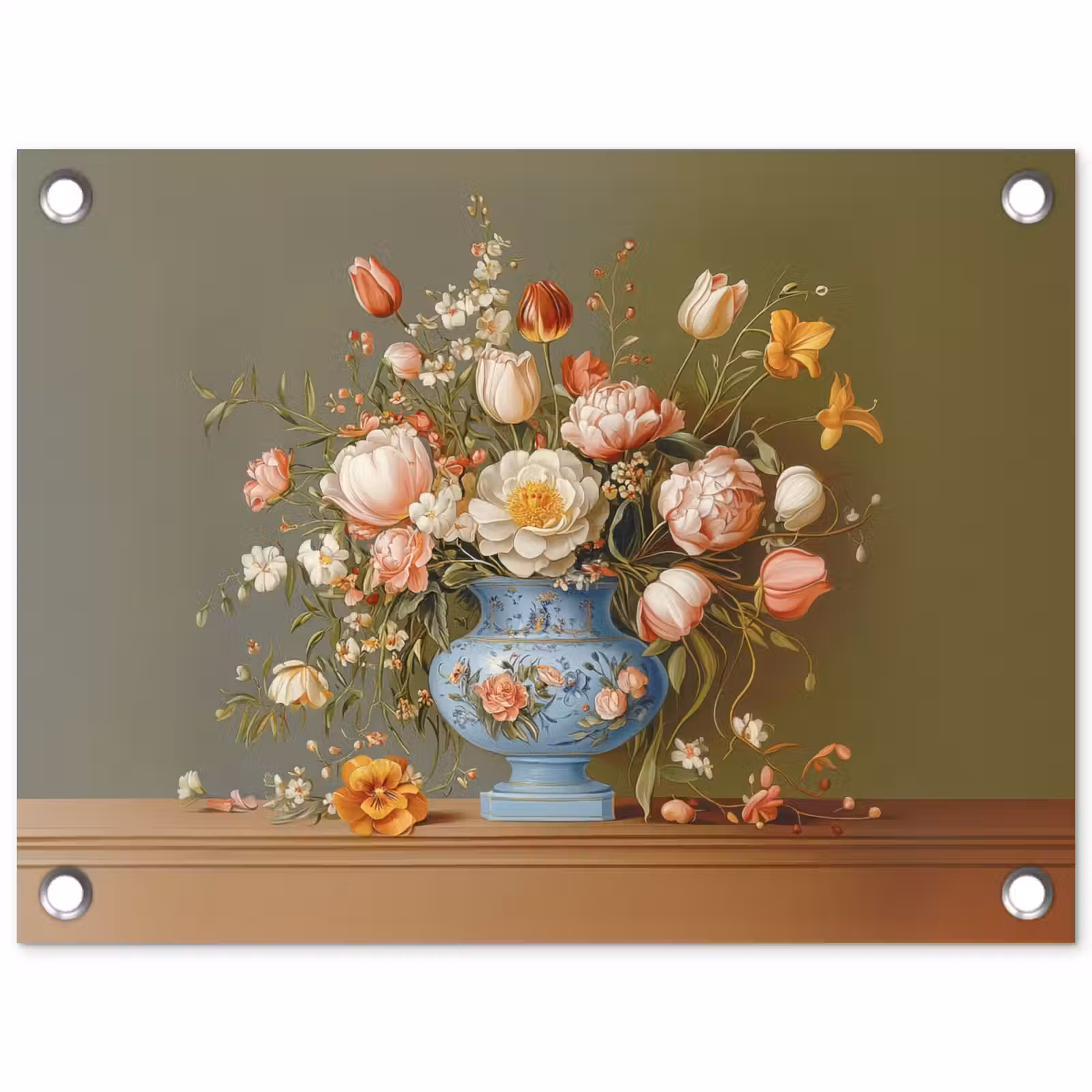 Tuinposter - Neutral - Bloemen - Boeket - Vaas — 1