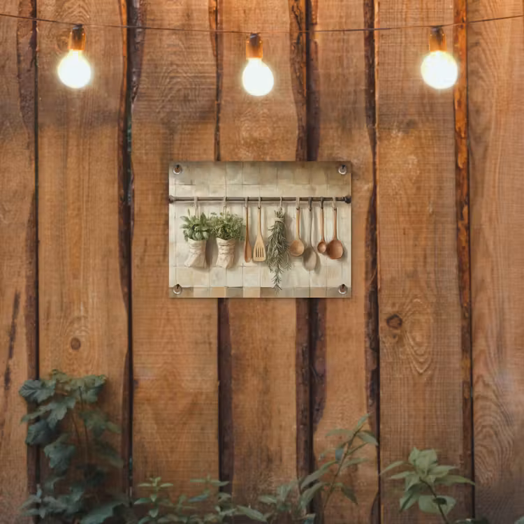 Tuinposter - Hout - Keukengerei - Stilleven - Tegels — 2