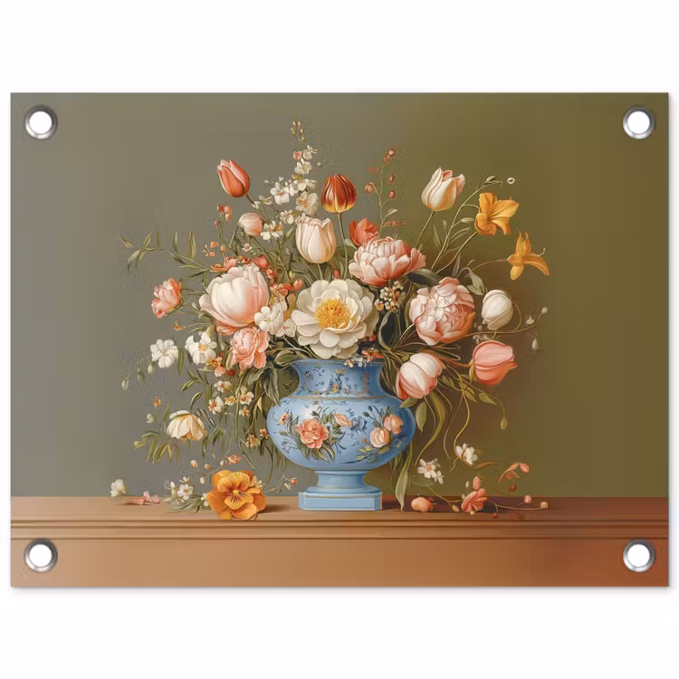 Tuinposter - Neutral - Bloemen - Boeket - Vaas — 1