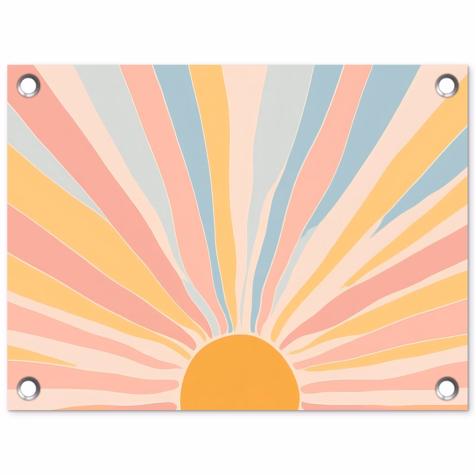 Tuinposter - Illustratie - Zon - Pastelkleuren — 1