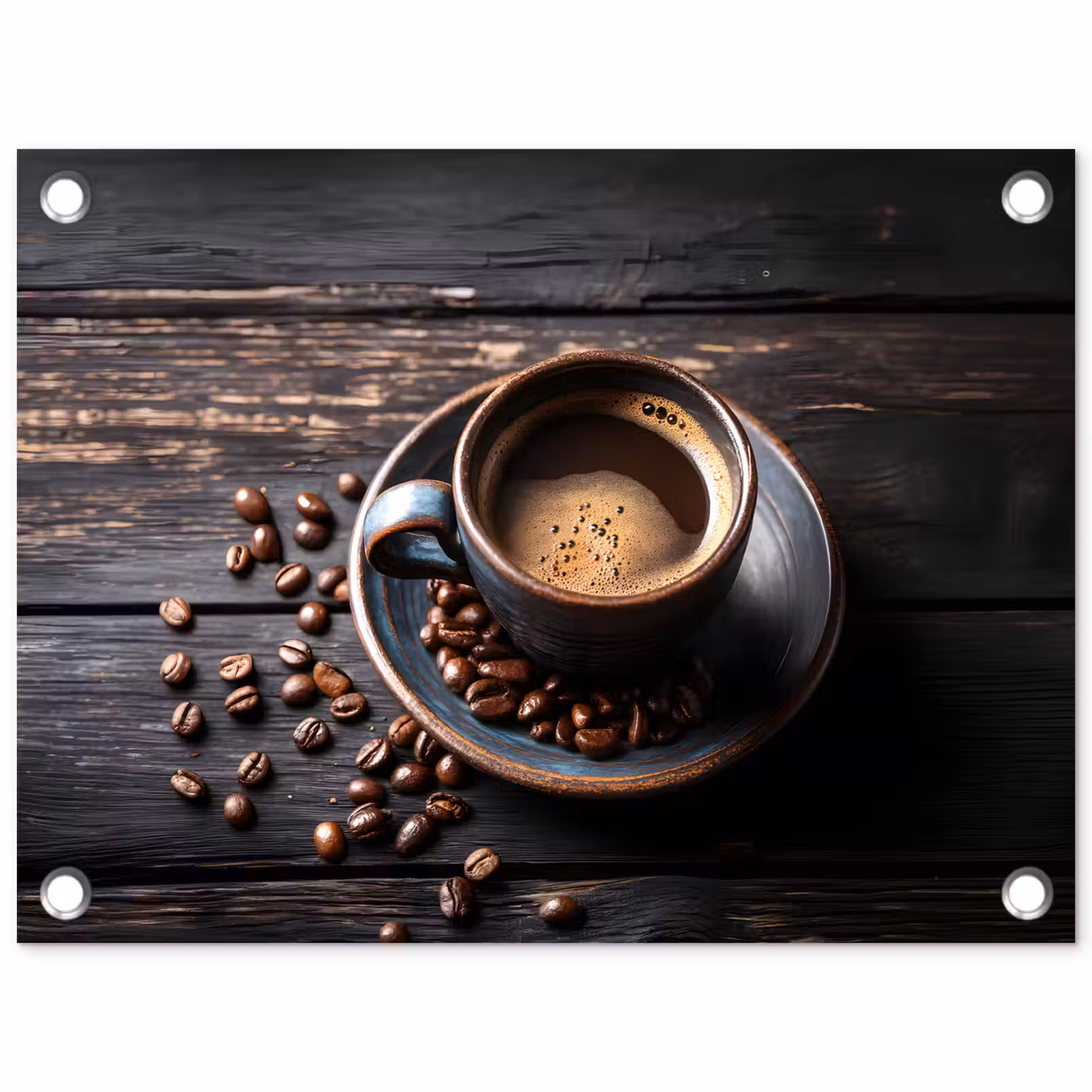 Tuinposter - Kop - Koffie - Hout - Bonen — 1