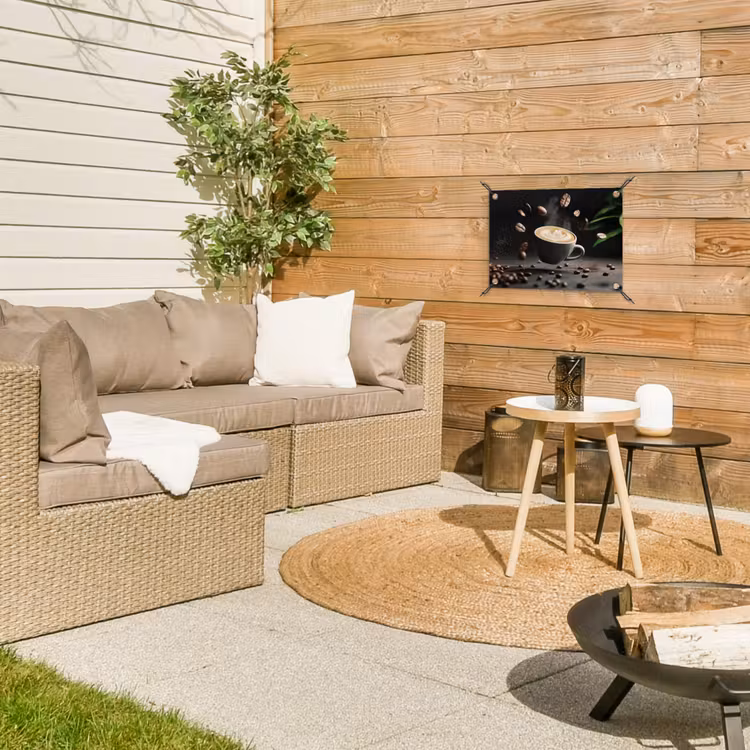 Tuinposter - Cappuccino - Kop - Bonen - Bruin — 4