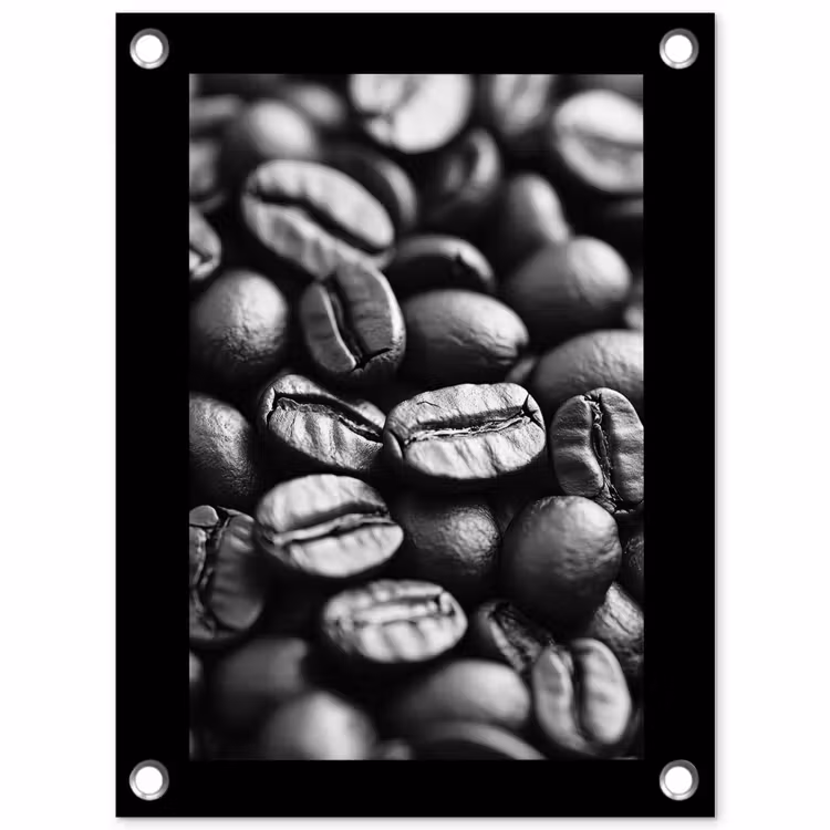 Tuinposter - Koffiebonen - Zwart - Vintage — 1