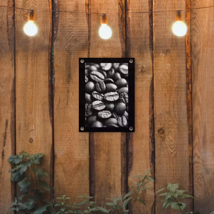Tuinposter - Koffiebonen - Zwart - Vintage — 2