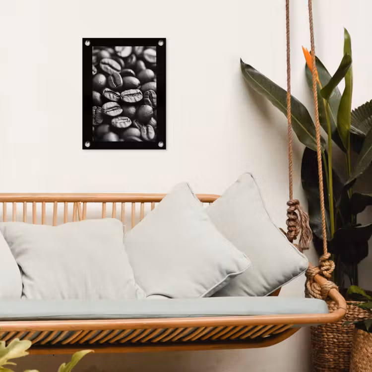 Tuinposter - Koffiebonen - Zwart - Vintage — 5