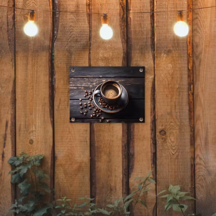 Tuinposter - Kop - Koffie - Hout - Bonen — 2
