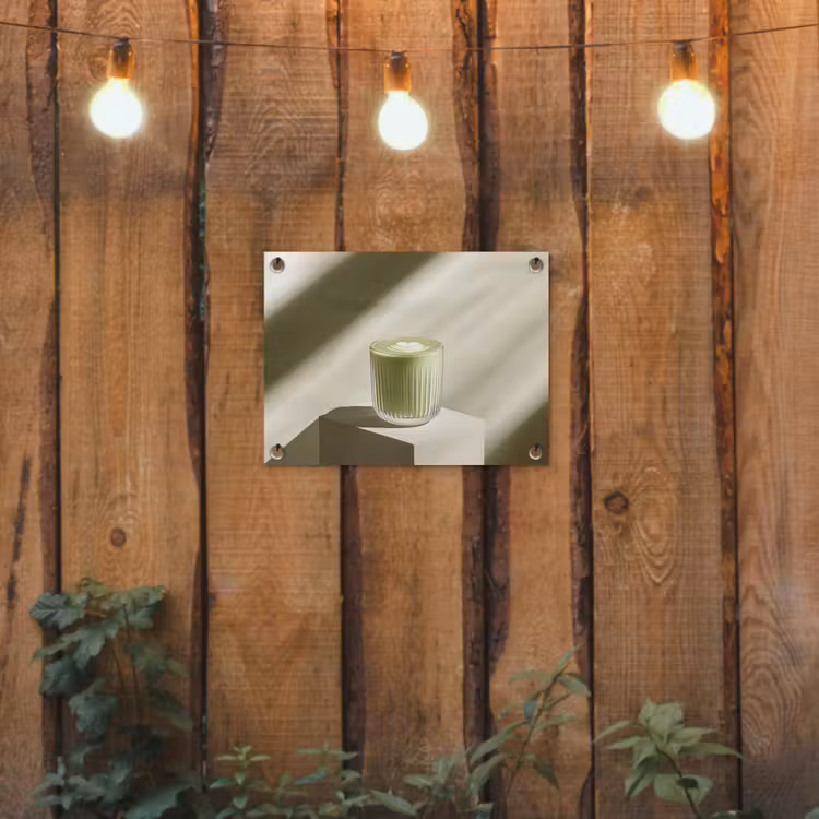 Tuinposter - Matcha - Glas - Groen - Minimalistisch — 2