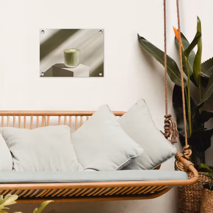 Tuinposter - Matcha - Glas - Groen - Minimalistisch — 5
