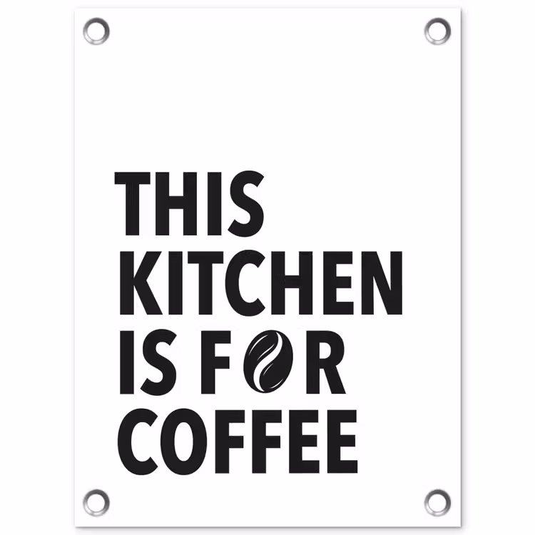 Tuinposter - Quotes - Koffie - Bonen - Modern — 1
