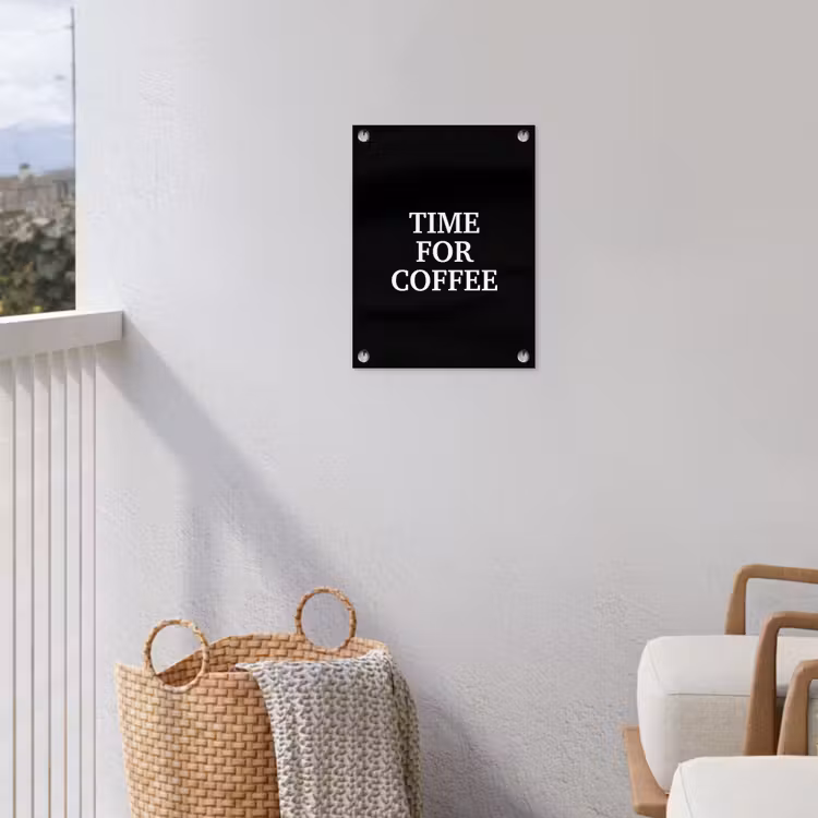 Tuinposter - Quotes - Letters - Koffie - Zwart — 3