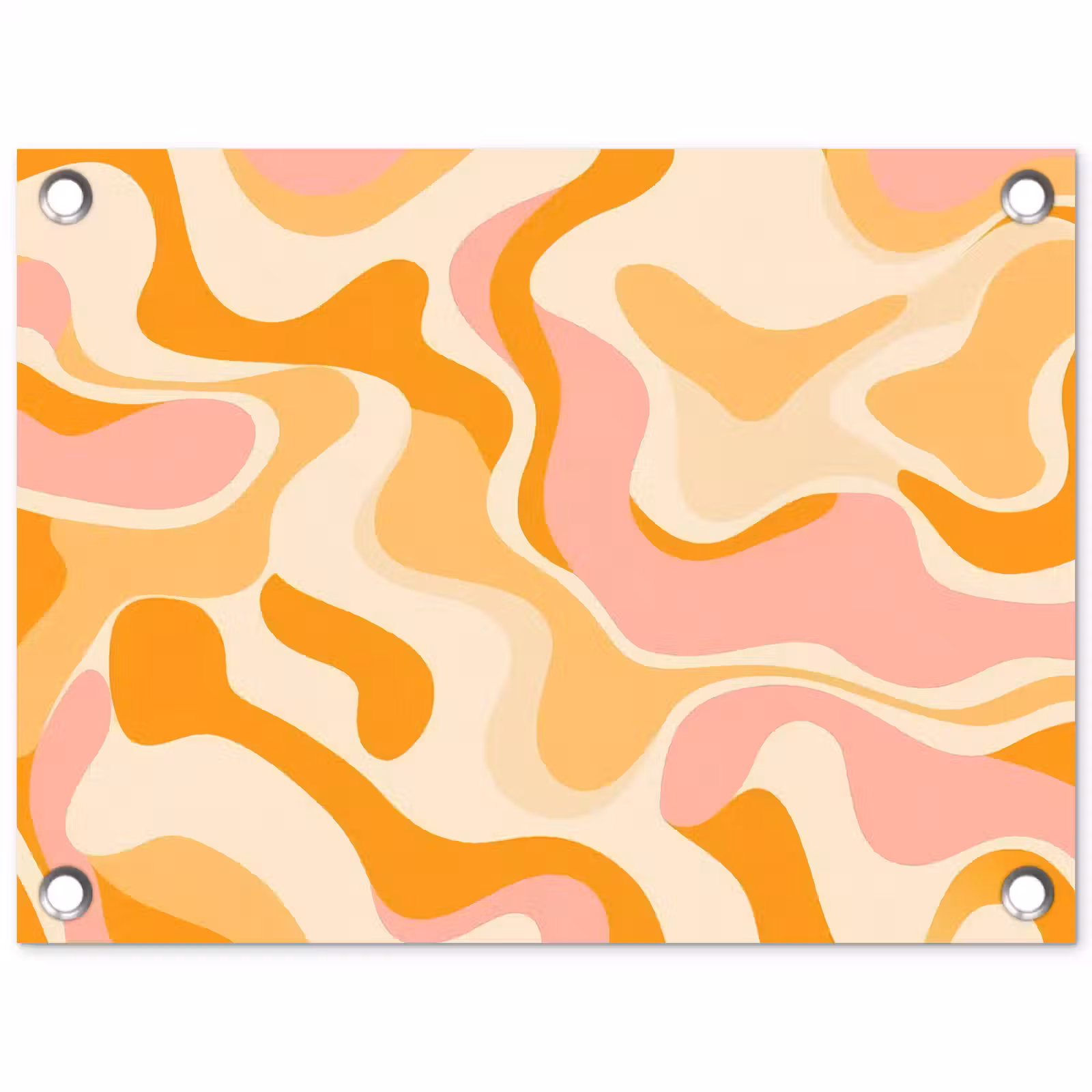 Tuinposter - Abstract - Golvend - Oranje — 1
