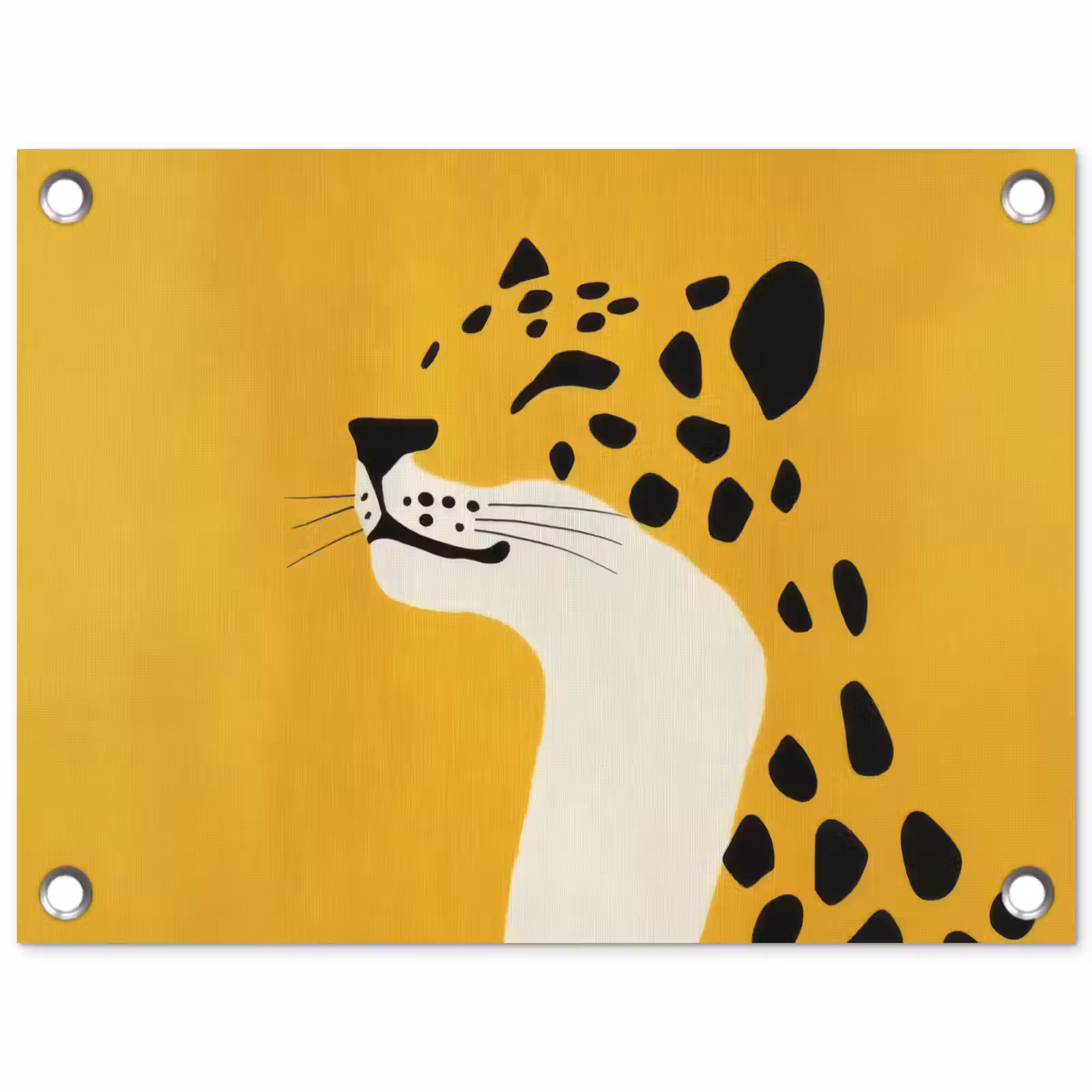 Tuinposter - Cheetah - Illustratie - Geel — 1