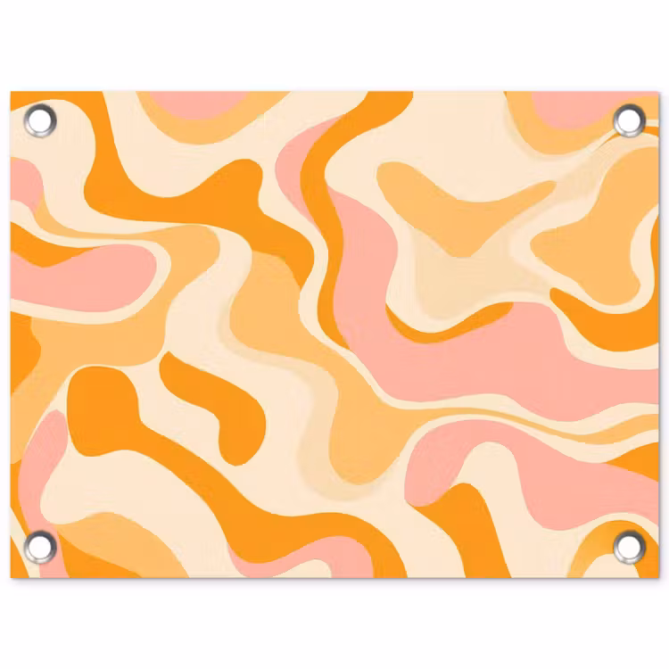 Tuinposter - Abstract - Golvend - Oranje — 1