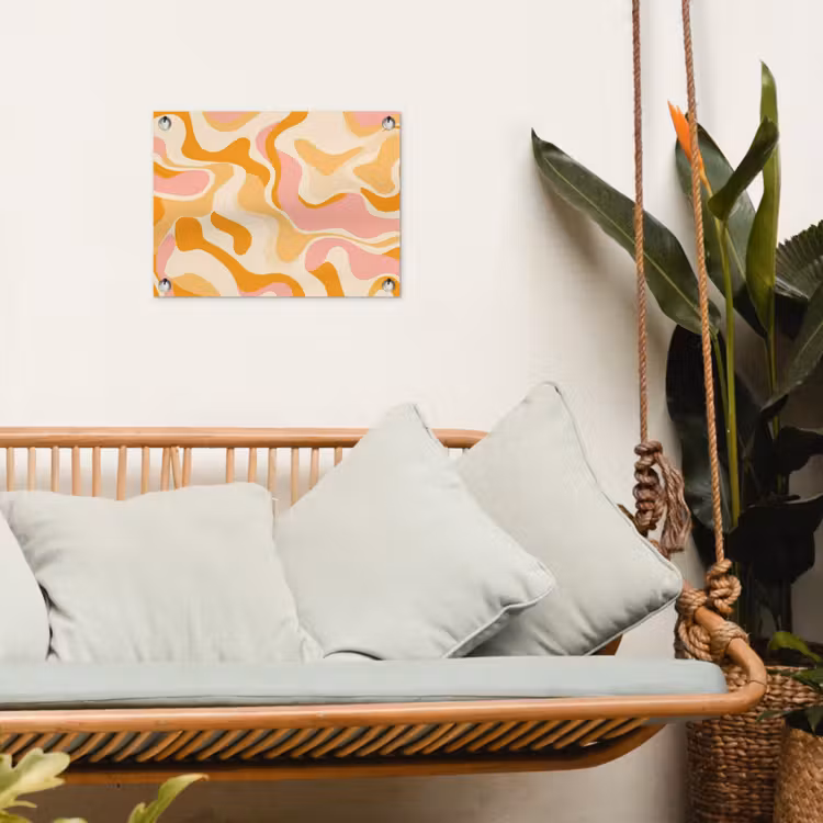 Tuinposter - Abstract - Golvend - Oranje — 5