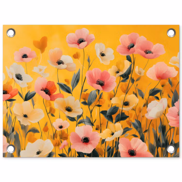 Tuinposter - Bloemen - Veld - Geel — 1