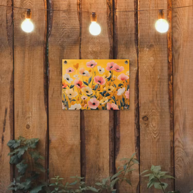 Tuinposter - Bloemen - Veld - Geel — 2