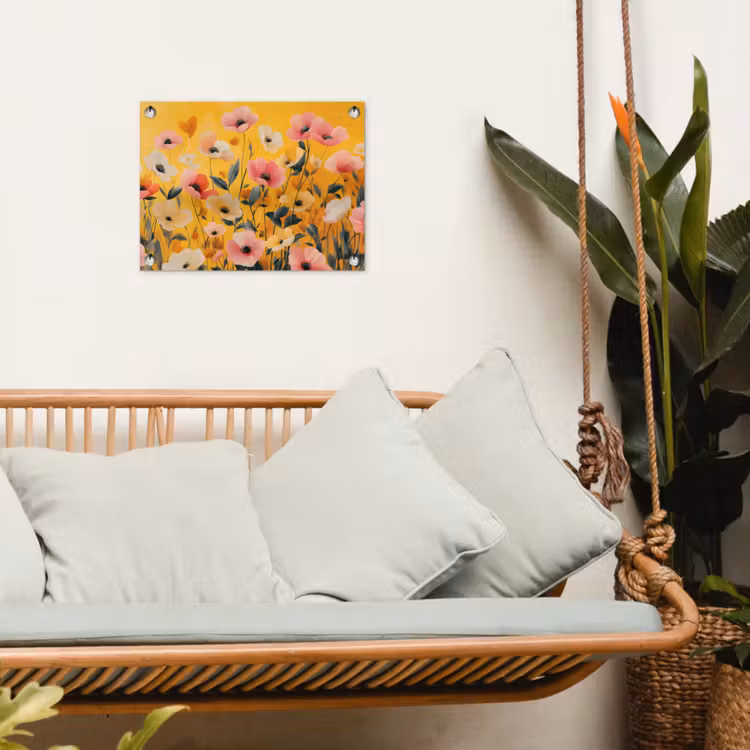 Tuinposter - Bloemen - Veld - Geel — 5