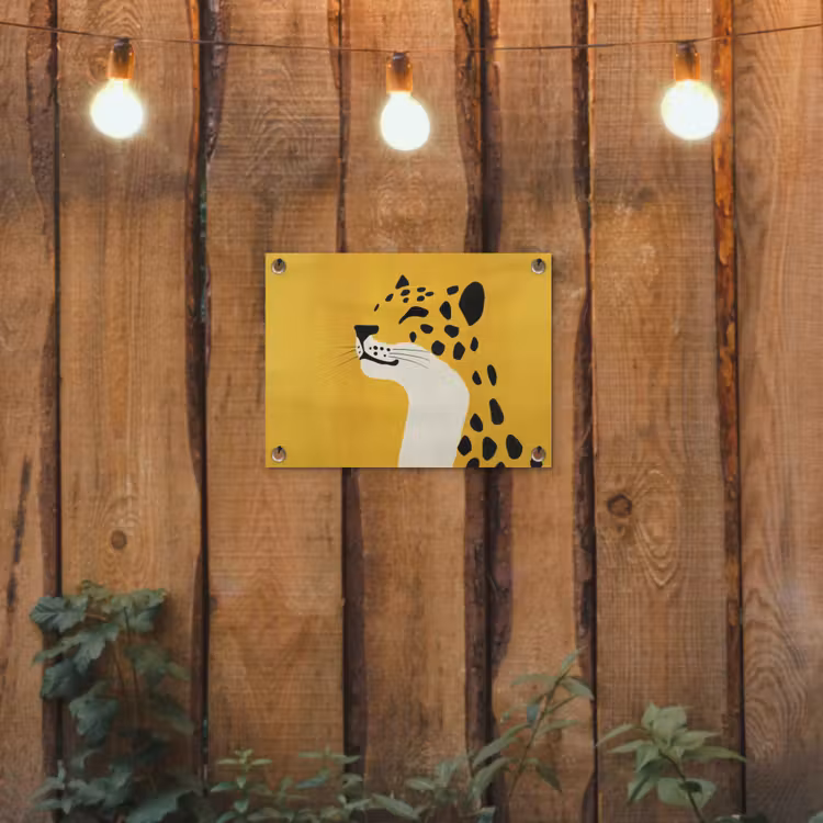 Tuinposter - Cheetah - Illustratie - Geel — 2