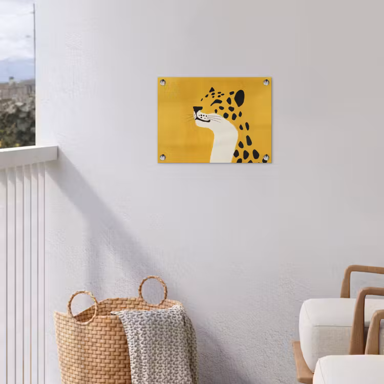 Tuinposter - Cheetah - Illustratie - Geel — 3