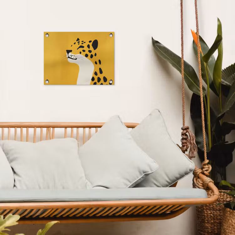 Tuinposter - Cheetah - Illustratie - Geel — 5