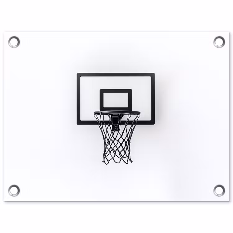 Tuinposter - Basketbalbord - Minimalistisch - Zwart — 1