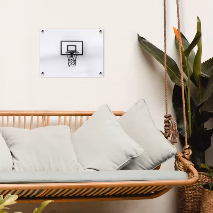 Tuinposter - Basketbalbord - Minimalistisch - Zwart — 5