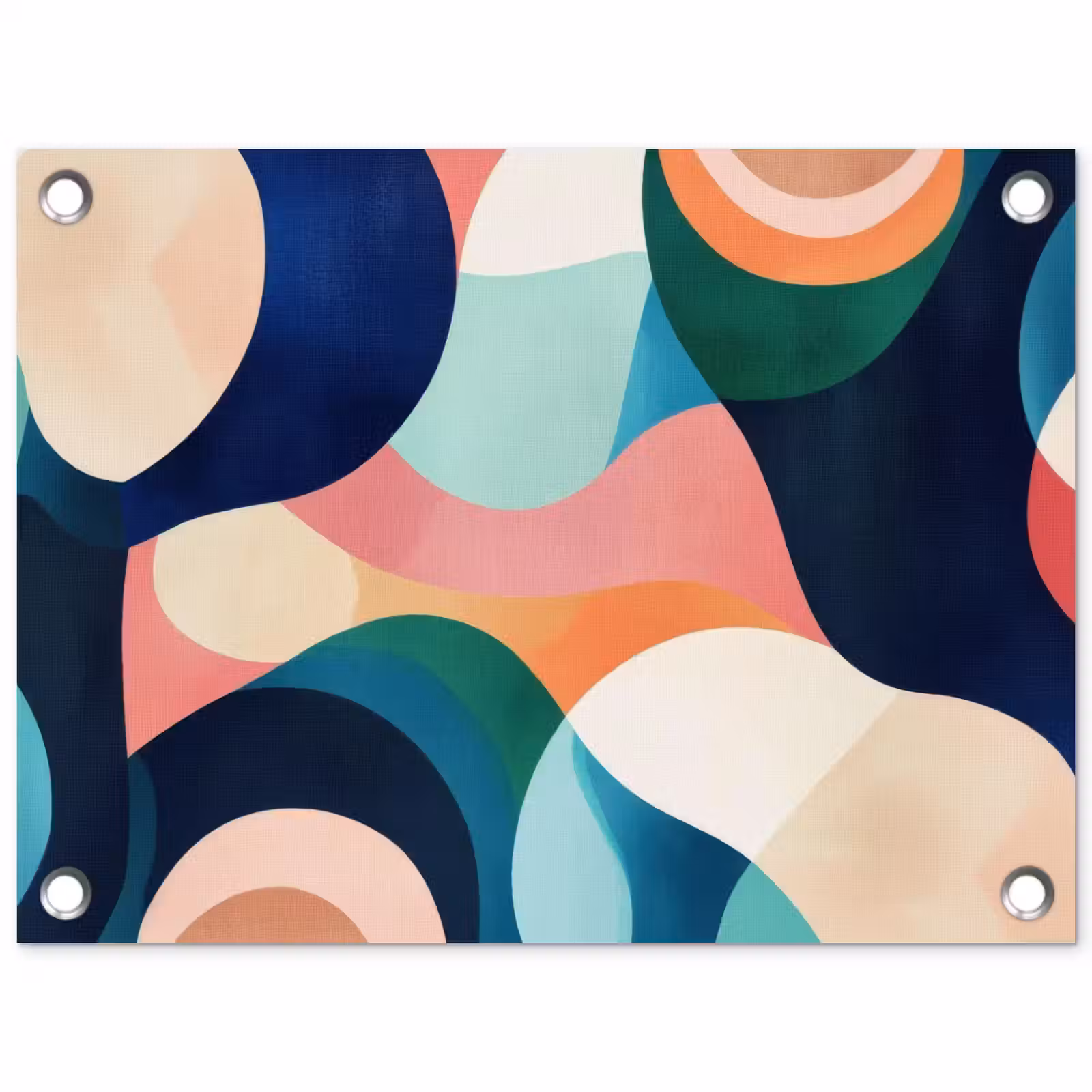 Tuinposter - Abstract - Blauw - Roze — 1